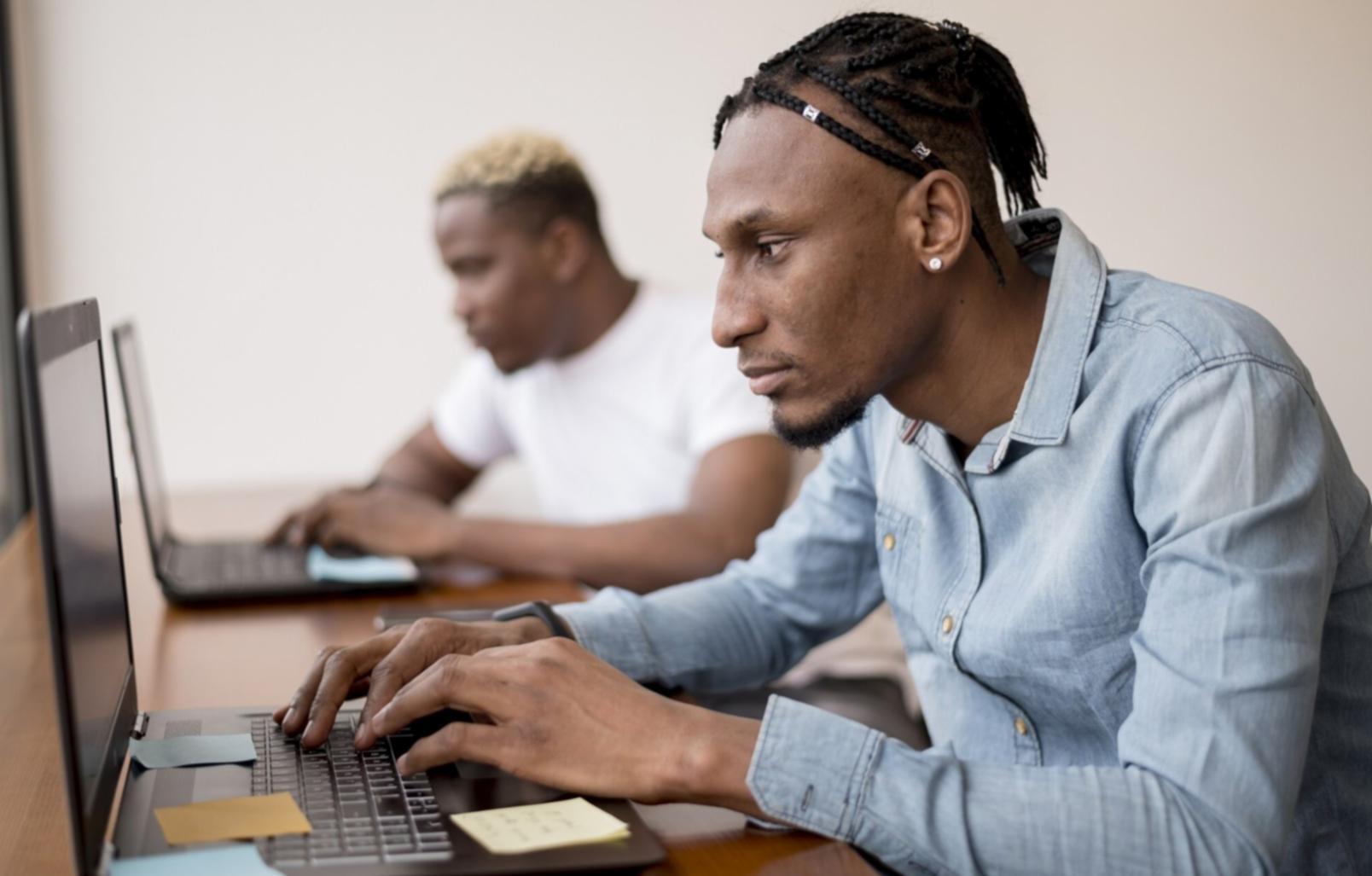 Professional hair styling technique demonstration in modern salon setting